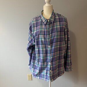 L.L.Bean Fleece Lined Shirt Shacket Plaid Woman's